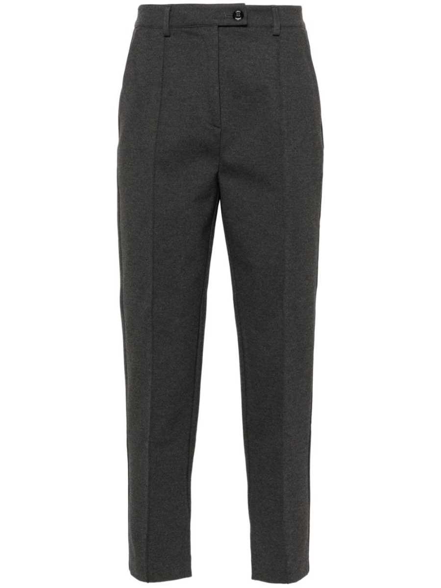 slim-cut cropped trousers