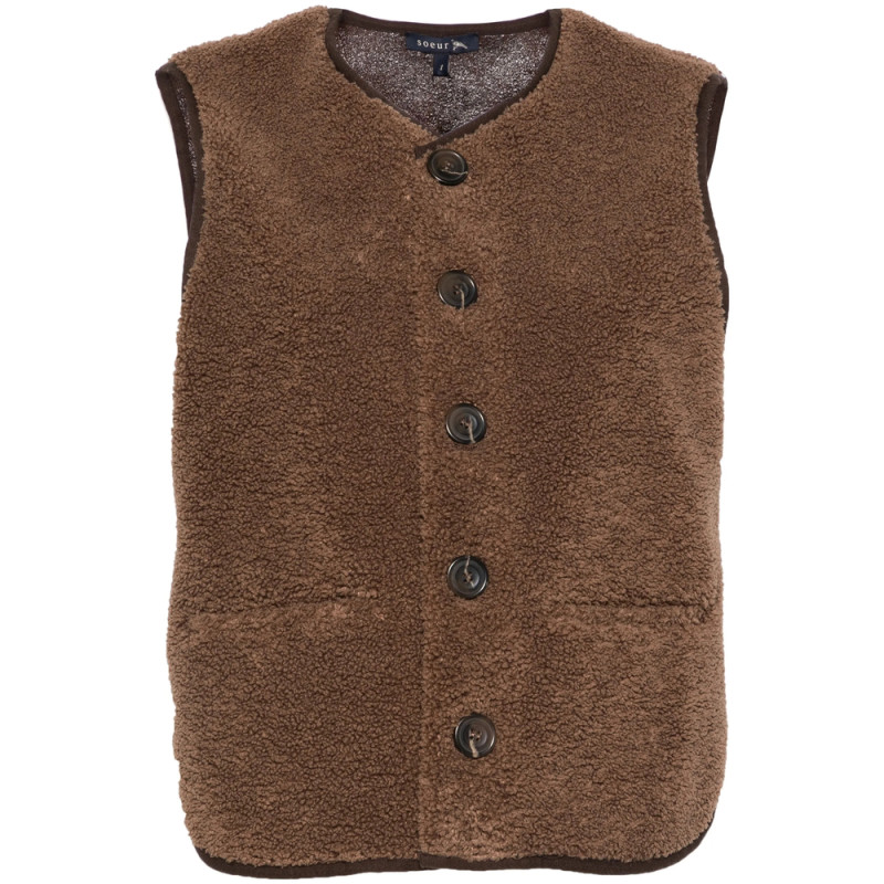 Soeur V-neck Faux-shearling Vest