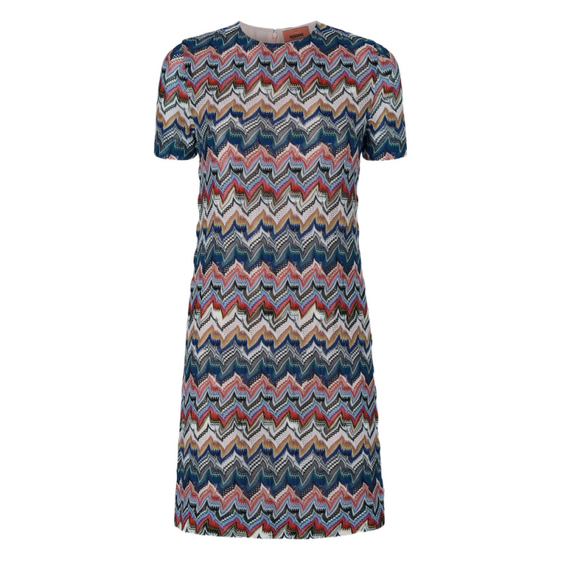 Missoni Zigzag Lamé Knit Mini Dress