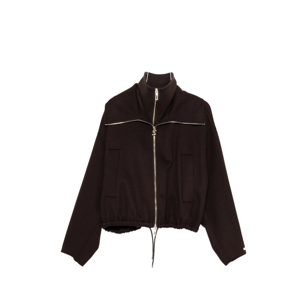 Sportmax Layered-collar Elasticated-hem Jacket