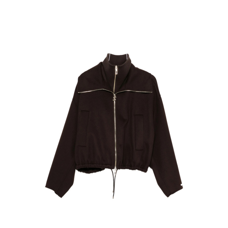 Sportmax Layered-collar Elasticated-hem Jacket