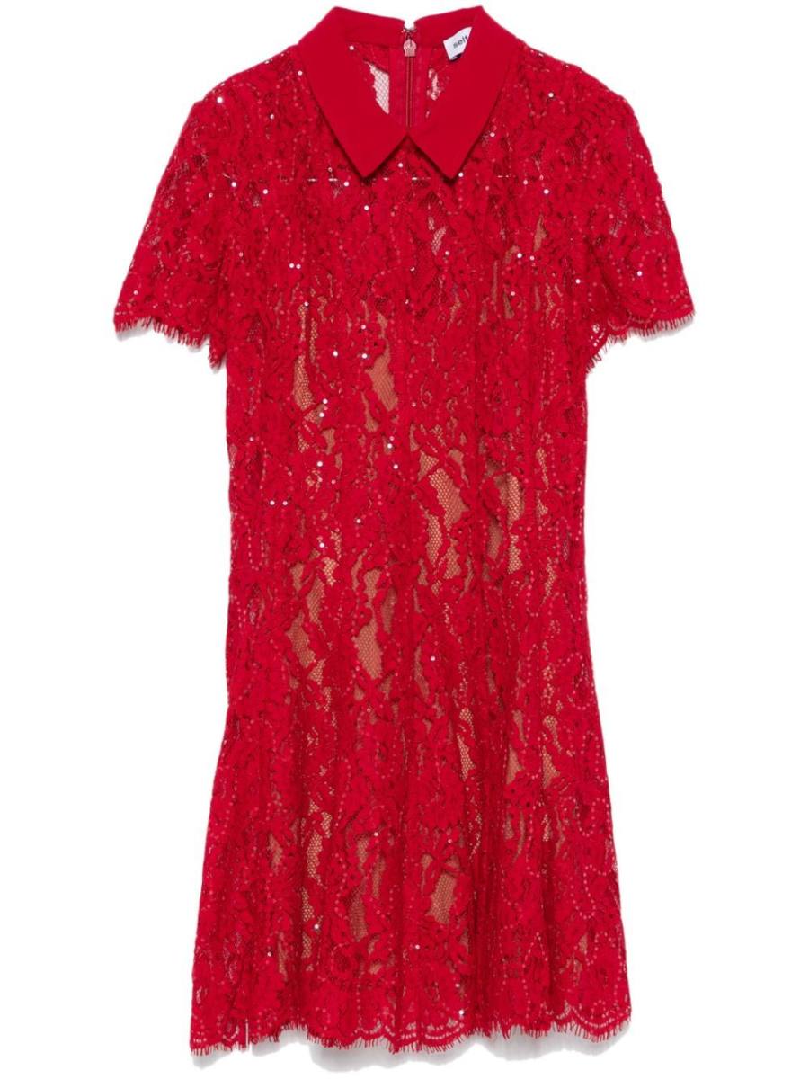 sequin lace mini dress