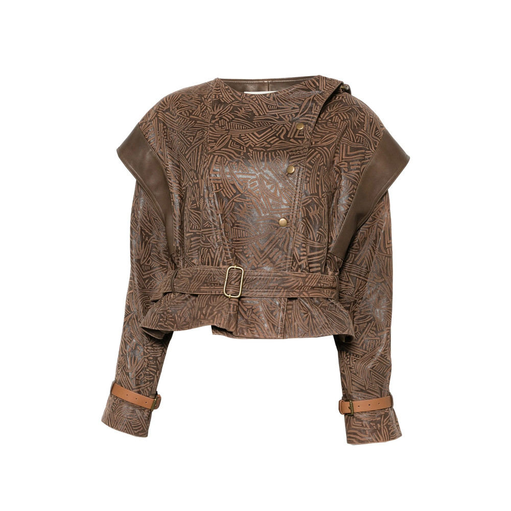 Isabel Marant Erine Patterned Belted Jacket