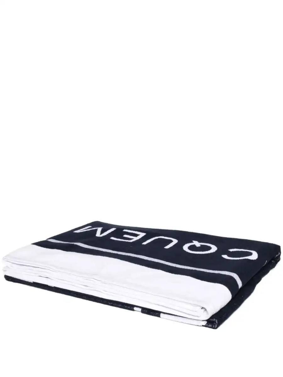 logo-jacquard beach towel