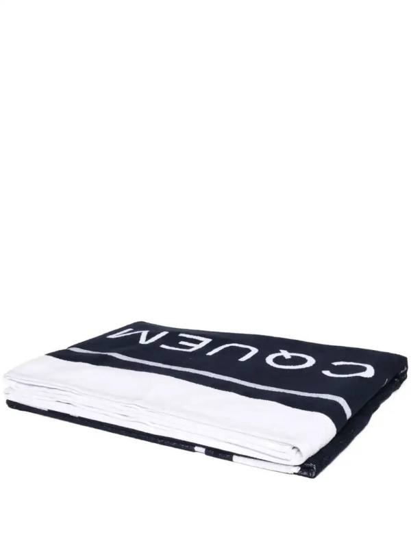 logo-jacquard beach towel