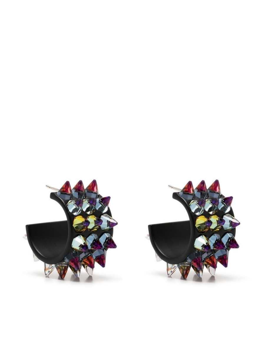 Karma spiked hoop earrings