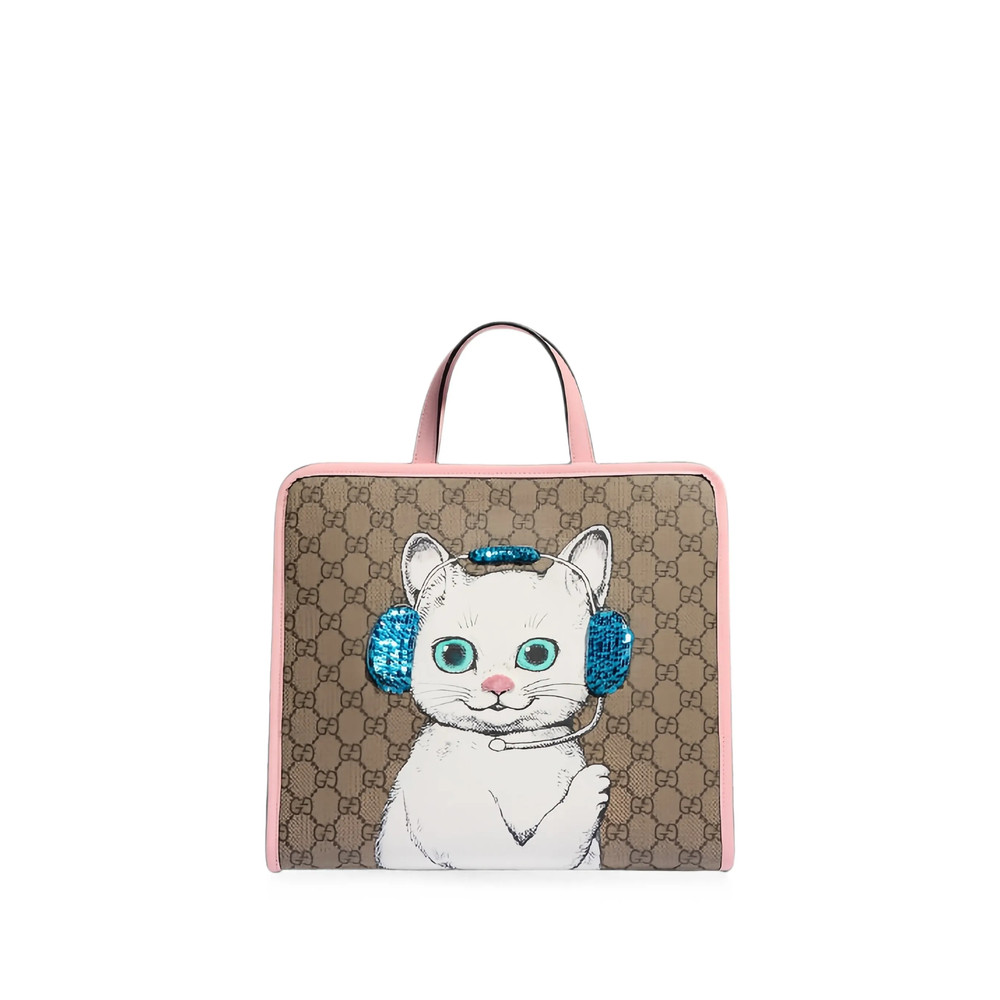 Gucci X Yuko Higuchi GG Supreme Cat-print Tote Bag