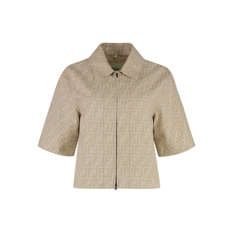 Fendi FF-motif Zip-front Jacket