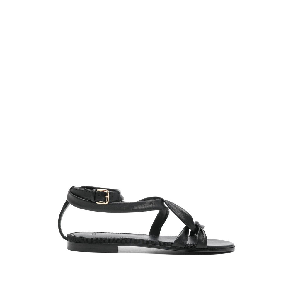 Co Knotted Strap Flat Sandals