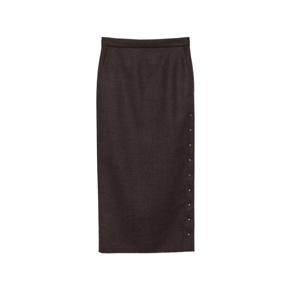 Max Mara Press-stud-detail Midi Skirt