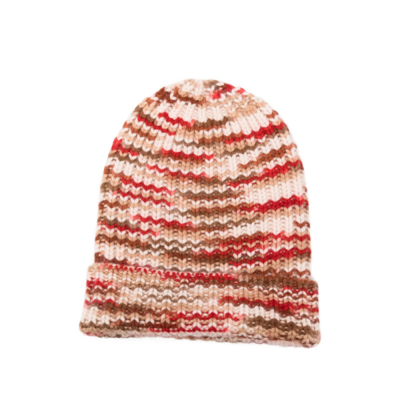 Hurray Striped Cashmere Beanie Hat