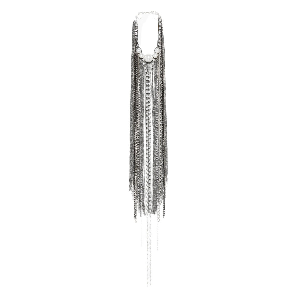 Pinko Pearl-embellished Chain Necklace