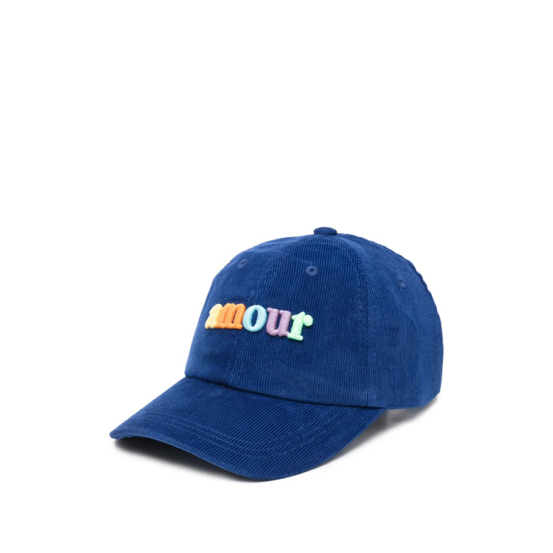 Maison Labiche Beaumont Amour Embroidered Corduroy Cap