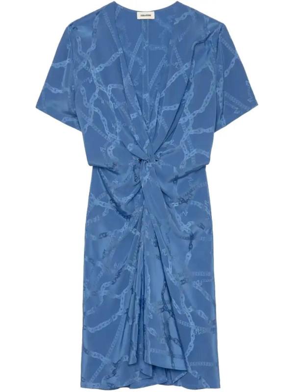 chain-jacquard mini dress