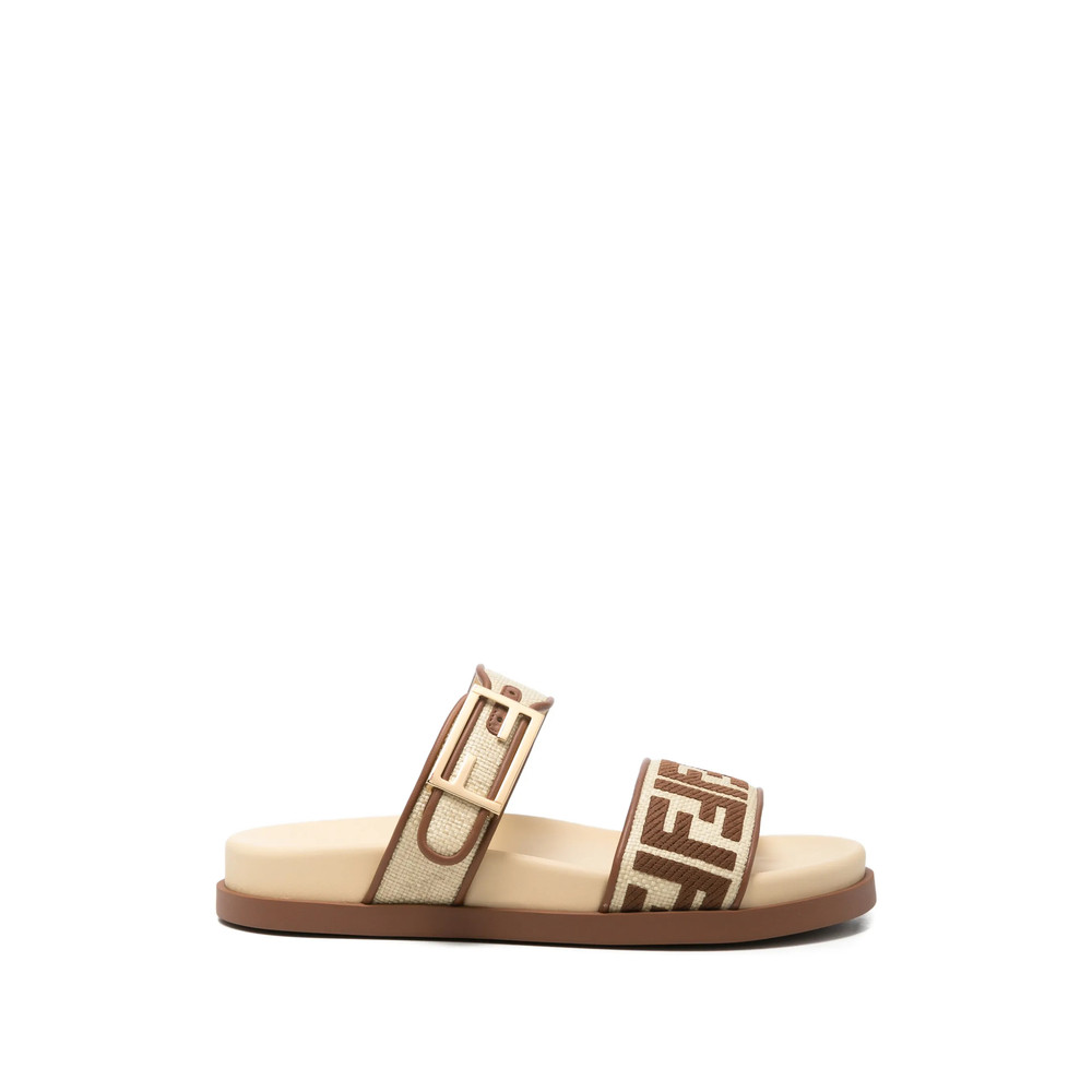 Fendi FF Logo Buckle Sandals