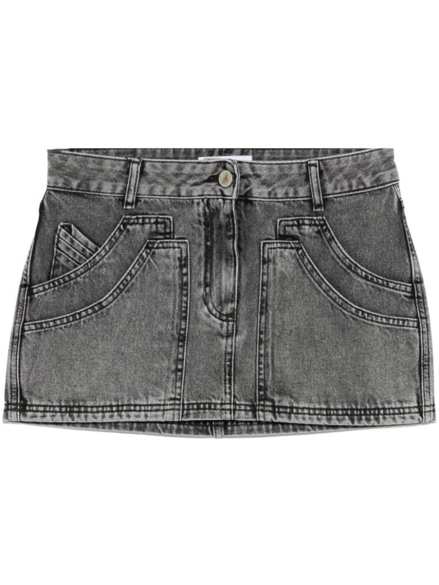 denim mini skirt