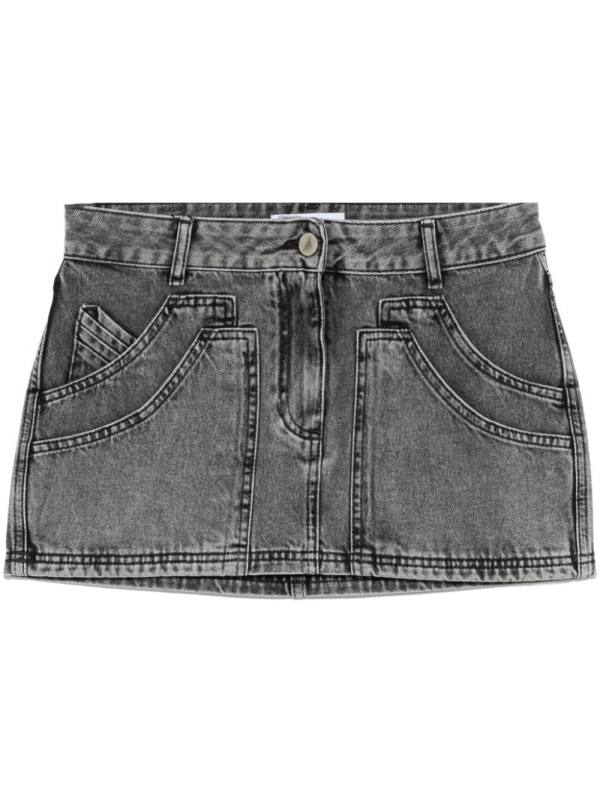 denim mini skirt