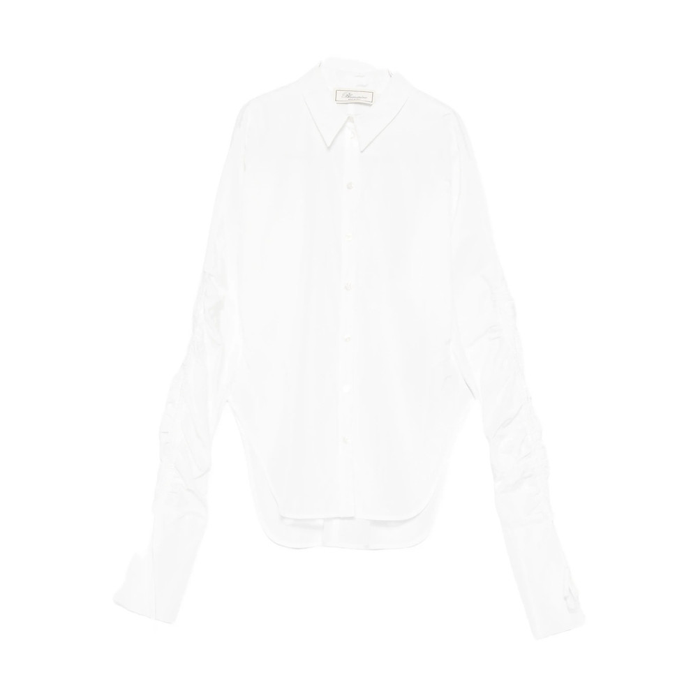Blumarine Gathered-sleeve Button-down Shirt