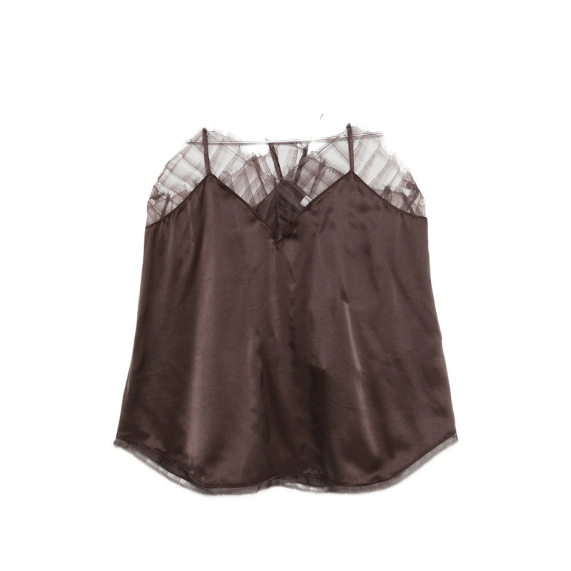 Iro Berwyn Lace Trim Spaghetti-strap Blouse