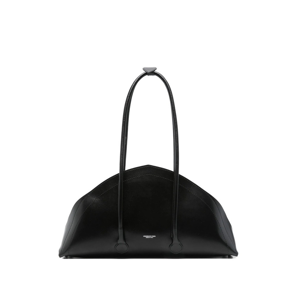 Federico Cina Curved Leather Shoulder Bag