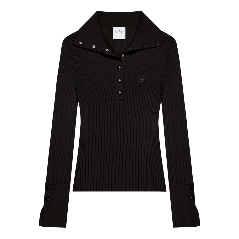 Courrèges Ribbed Polo Top