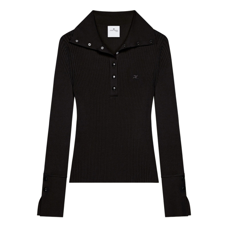 Courrèges Ribbed Polo Top