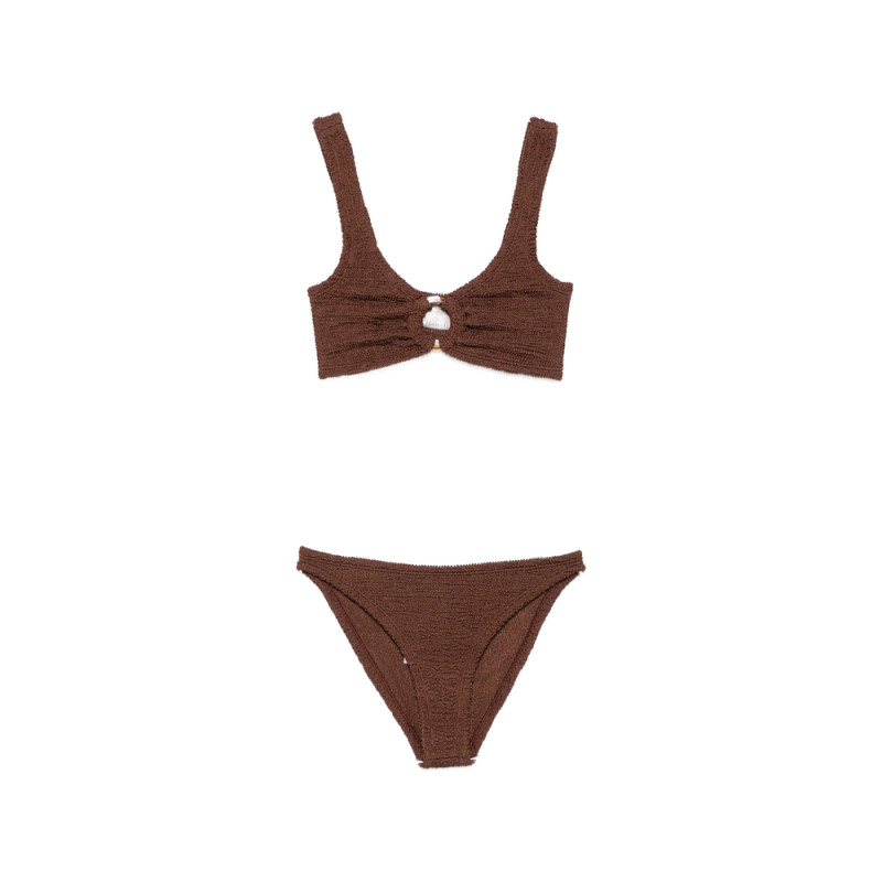 Hunza G Julia Metallic Crinkle Bikini