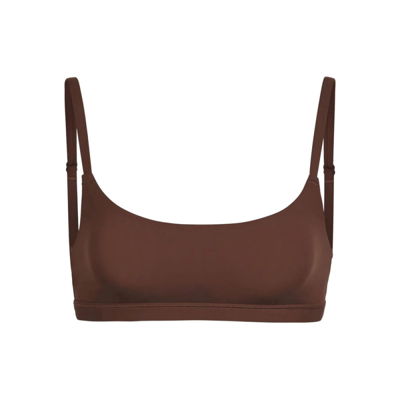 Skims Adjustable-straps Scoop-neck Bralette