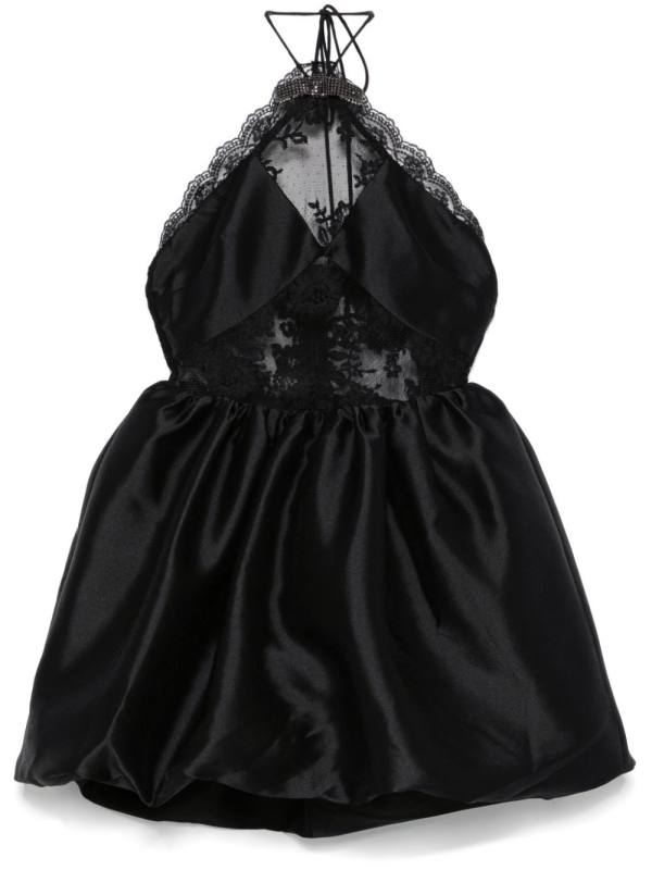 lace-detailed mini dress
