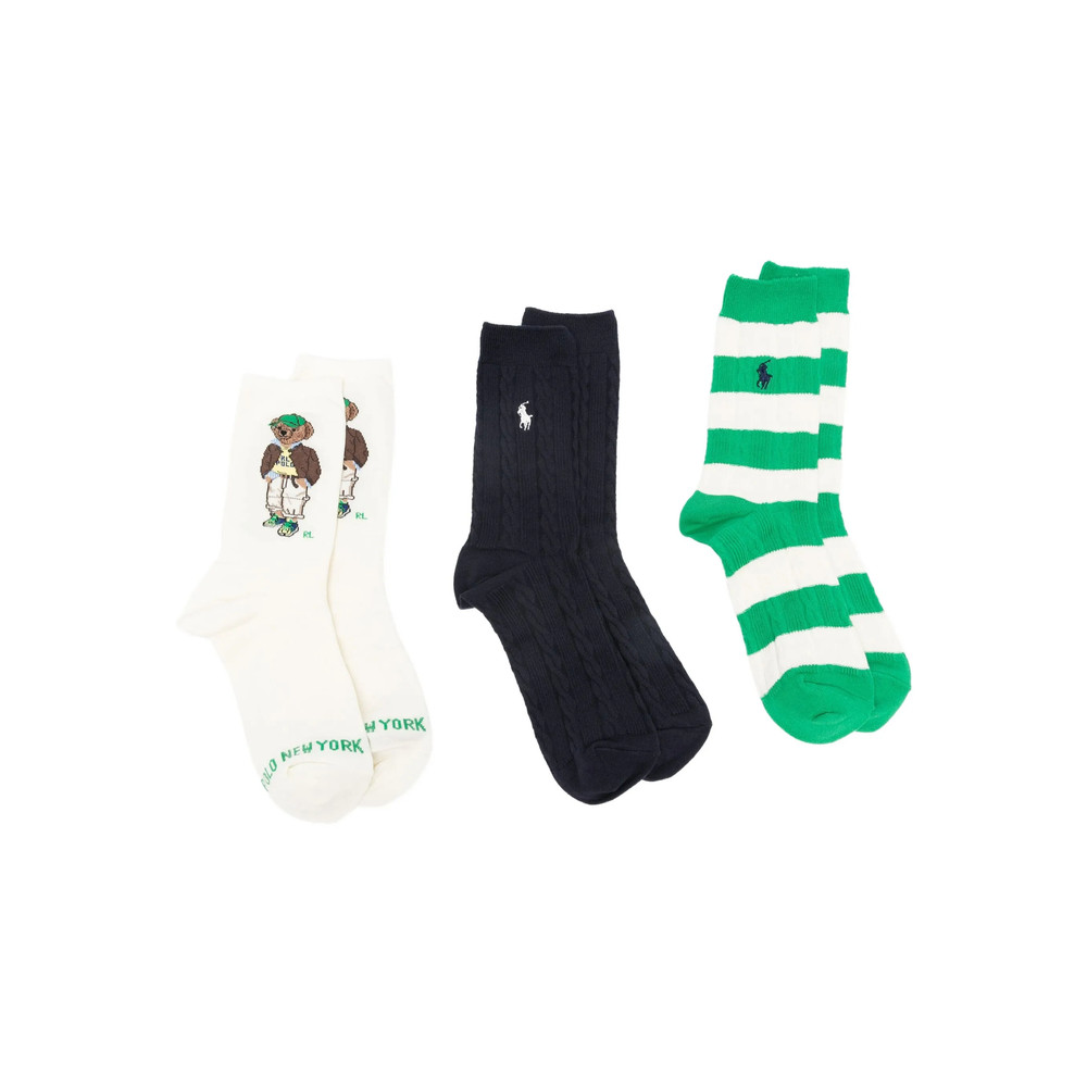 Ralph Lauren Polo Bear Cable-knit Socks