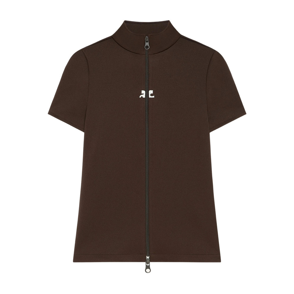 Courrèges Zippered Short-sleeve Top