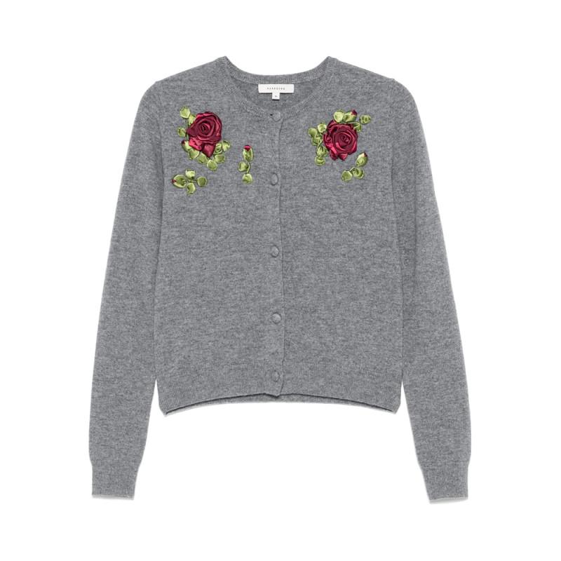 Markgong Floral-appliqué Cardigan