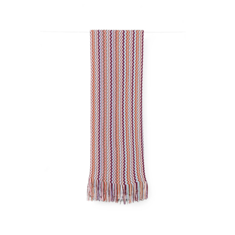 Missoni Zig-zag Pattern Fringed Scarf