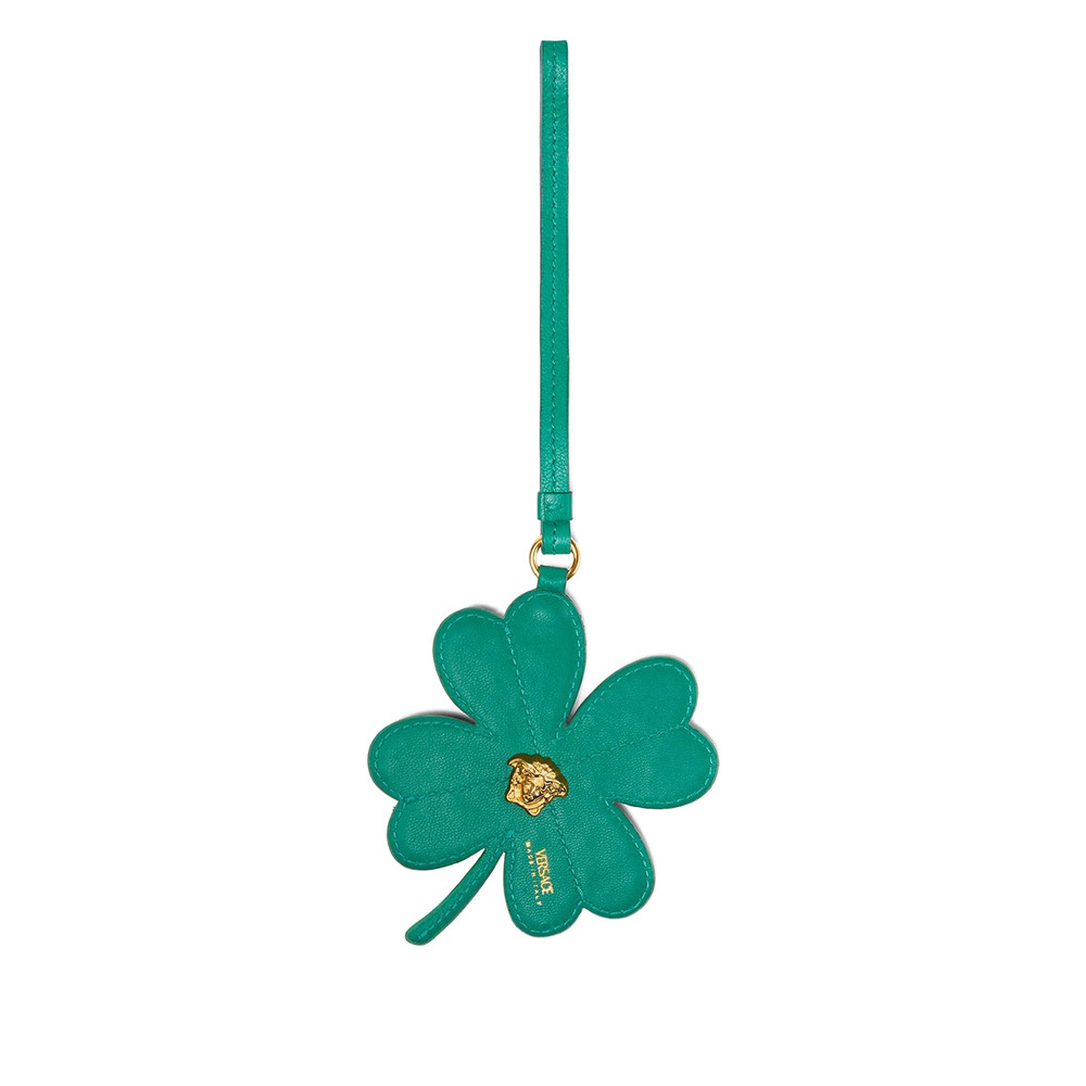 Versace Crystal-embellished Clover Keyring