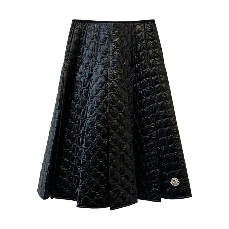 Moncler Quilted Pleated Midi Skirt