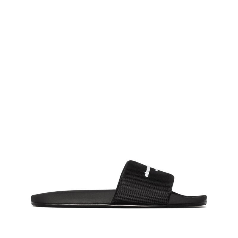 Alexander Wang Logo-print Flat Slides