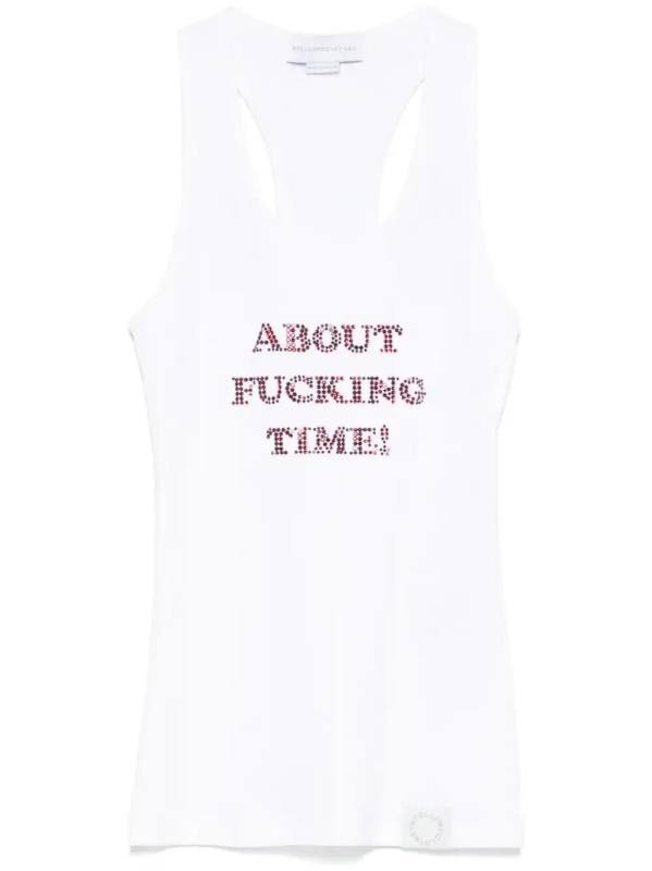 crystal-embellished tank top