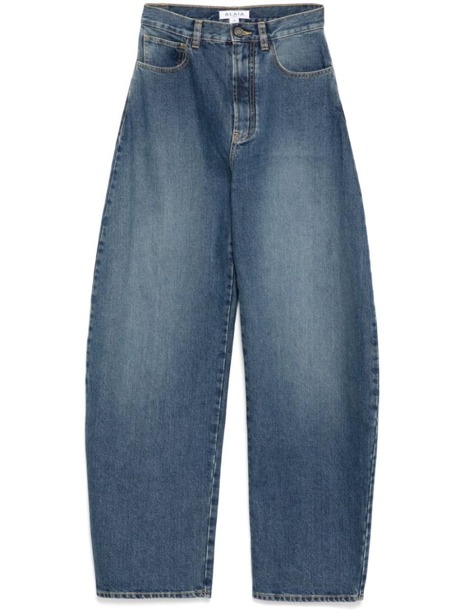 barrel-leg jeans