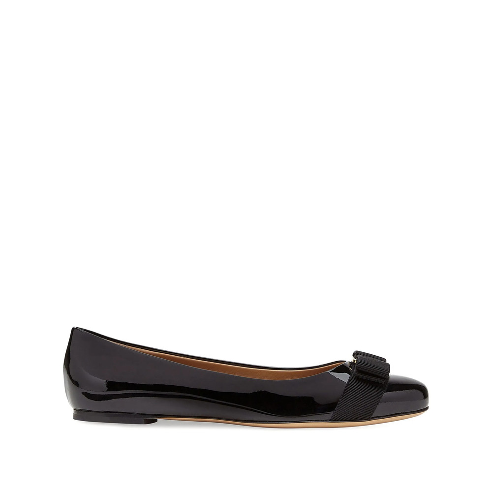Ferragamo Varina Patent Ballet Flats