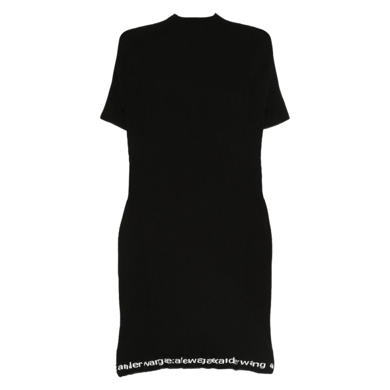 Alexander Wang Ribbed Logo-detail Midi Dress