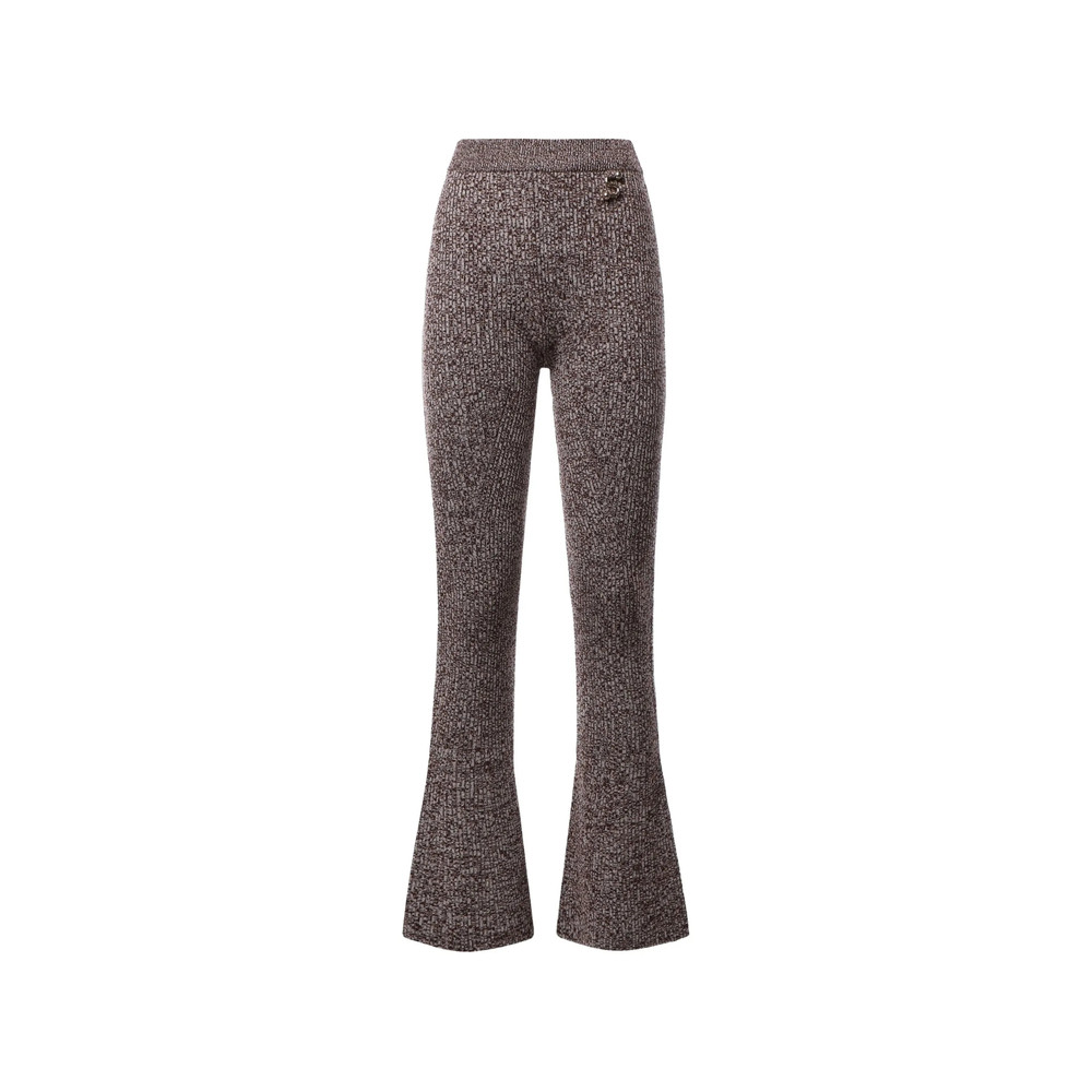 Sportmax Ribbed-knit Flared Trousers