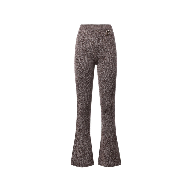 Sportmax Ribbed-knit Flared Trousers