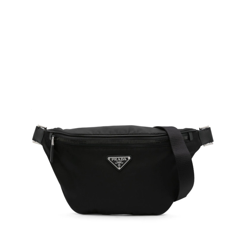 Prada Re-Nylon Enamel-logo Belt Bag