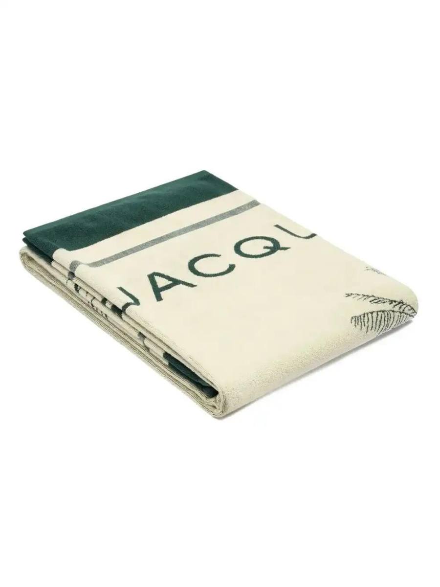 logo-jacquard beach towel
