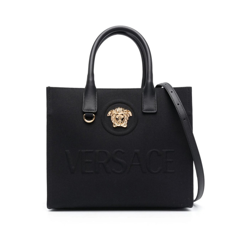 Versace Small La Medusa Canvas Tote Bag