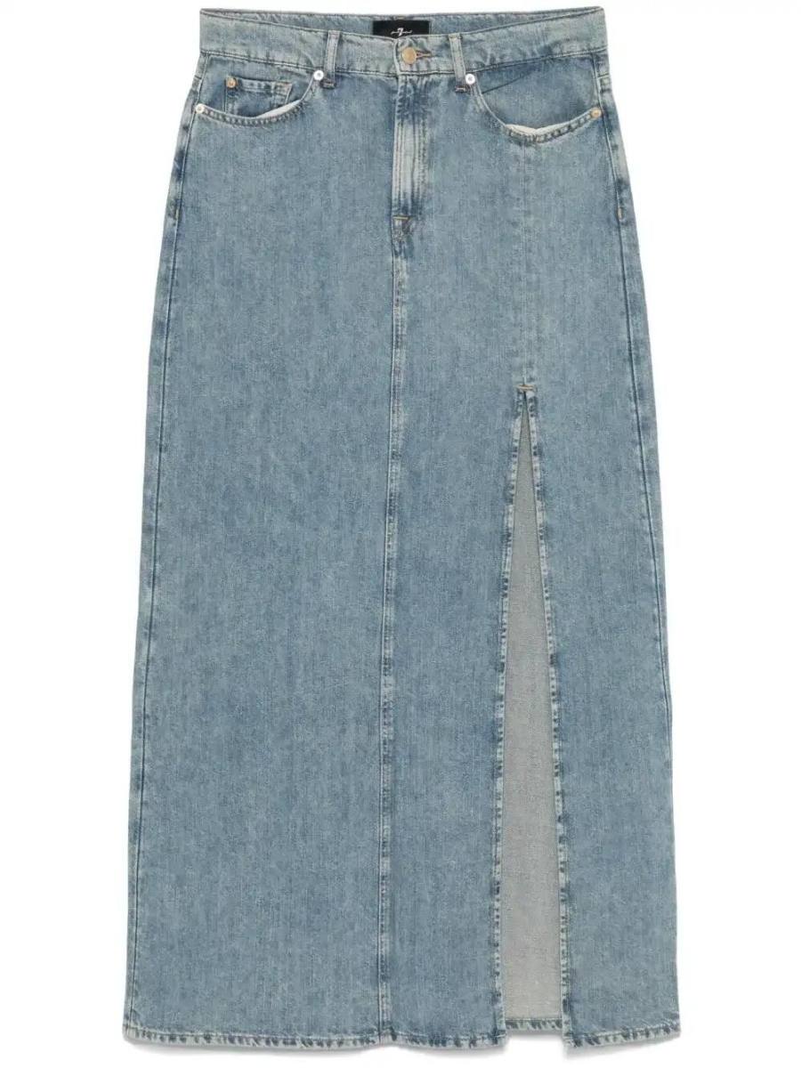 maxi denim skirt