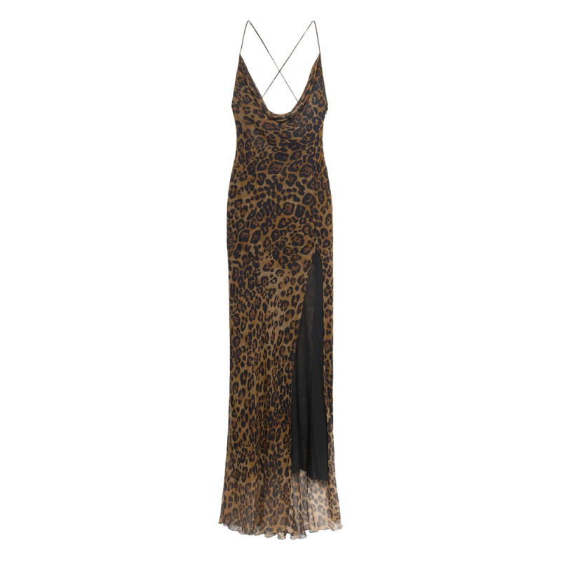 Blumarine Leopard-print Silk Gown