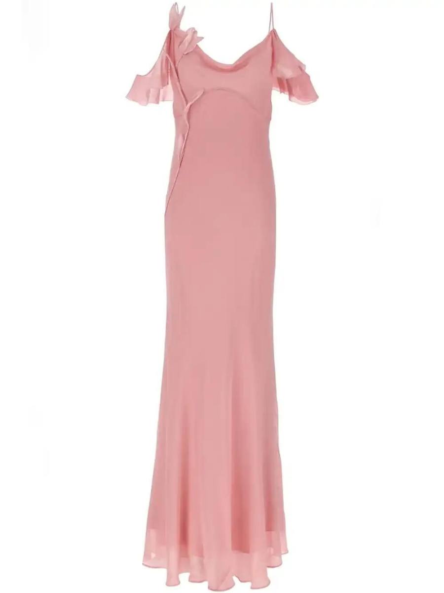Georgette Flower maxi dress