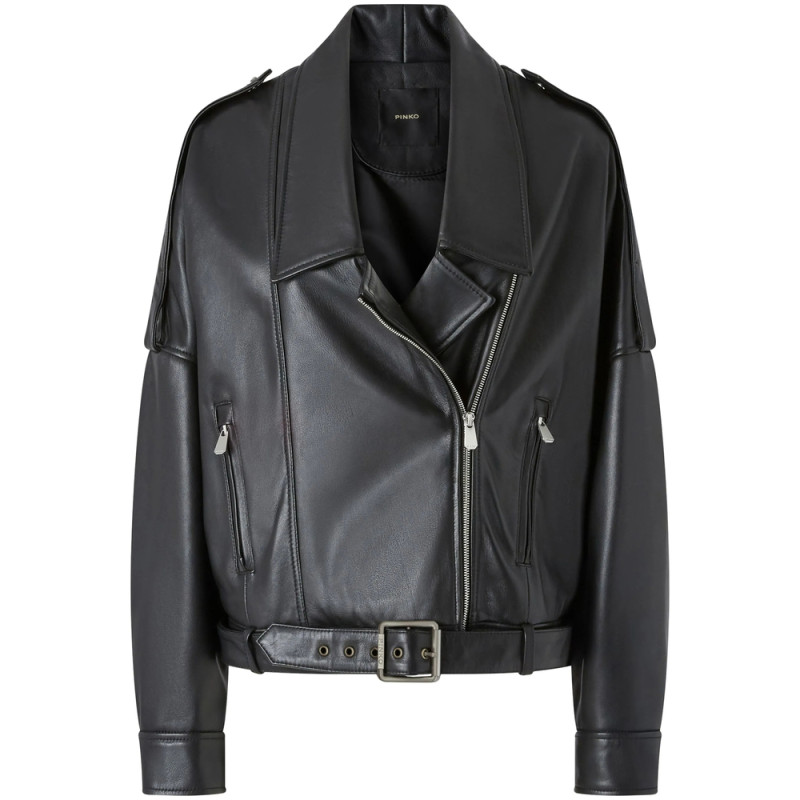 Pinko Drop-shoulder Biker Jacket