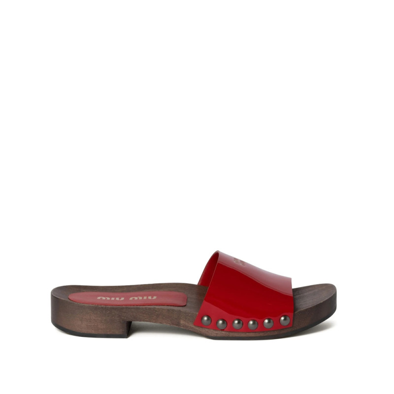 Miu Miu Leather Slides